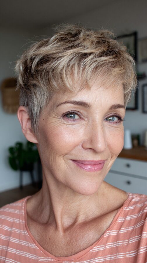 25 Beautiful Short Shaggy Pixie Haircuts That Flatter Mature Faces