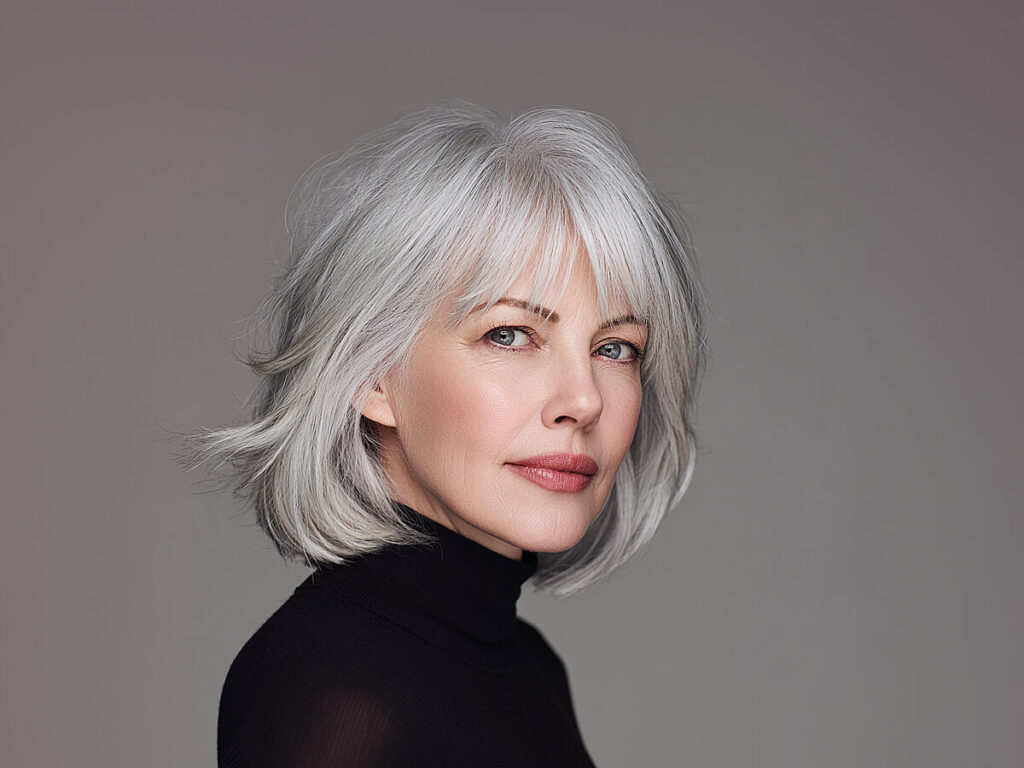 25 Stylish Soft Bangs for Retired Women in Their 60s